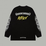 크롬하츠 Chrome Hearts 십자가 로고 순면 패션 커플 긴팔 티