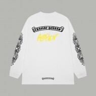 크롬하츠 Chrome Hearts 십자가 로고 순면 패션 커플 긴팔 티