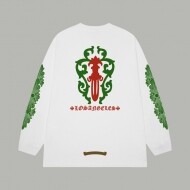 크롬하츠 Chrome Hearts 앞뒤 로고 순면 패션 커플 긴팔 티