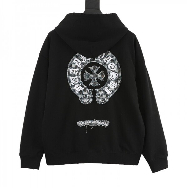 위핑,크롬하츠 Chrome Hearts 등판 클래식 빅 로고 캐주얼 커플 후드