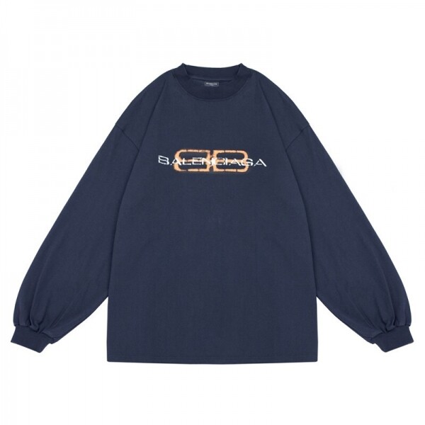위핑,발렌시아가 BALENCIAGA 캐주얼 트렌드 편한 라운드 커플 긴팔 상의