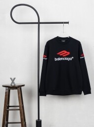 발렌시아가 BALENCIAGA 레터링 자수 캐주얼 트렌드 라운드 커플 긴팔 상의