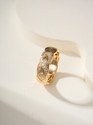 샤넬 CHANEL 클래식 모던 큐빅 반지