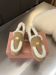 미우미우 MIU MIU 신상 컴포트 소프트 캐시미어 여성로퍼