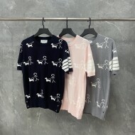 톰브라운 니트 반팔 티셔츠