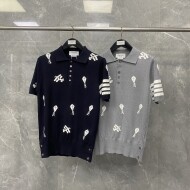 톰브라운 니트 반팔 티셔츠