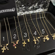 크롬하츠 Chrome Hearts 모던 십자가 펑크 도금 목걸이