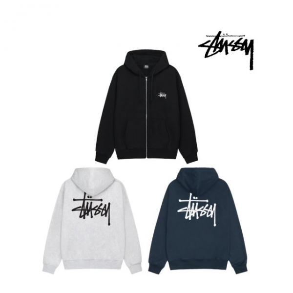 위핑,스투시 베이직 로고 풀오버 후드티 집업 STUSSY Basic ZIP Hood