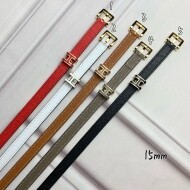 에르메스 팝아슈 15 벨트 로즈 골드 골드 1.5cm 5컬러 H081087CD37