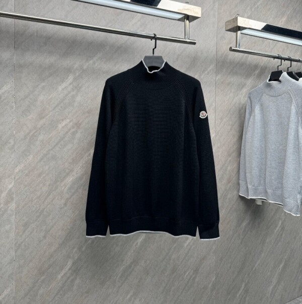 위핑,몽클레어 울과 알파카 롤넥 스웨터 블랙 K20919F00003M7751910 F