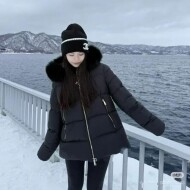 몽클레르 여성 숏 패딩 자켓 Laichefur 블랙 J20931A0017454AQE051  F