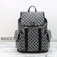 구찌 GG 라지 남성 백팩 블랙 실버 839110