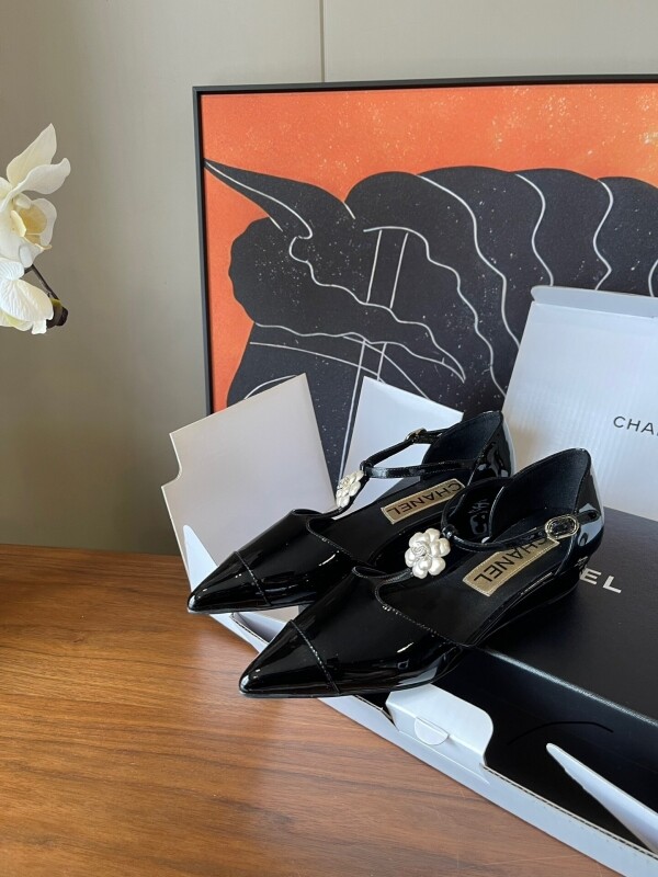 위핑,샤넬 동백꽃 메리제인 플랫슈즈