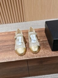 샤넬 골드 스팽글 메리제인 G46579