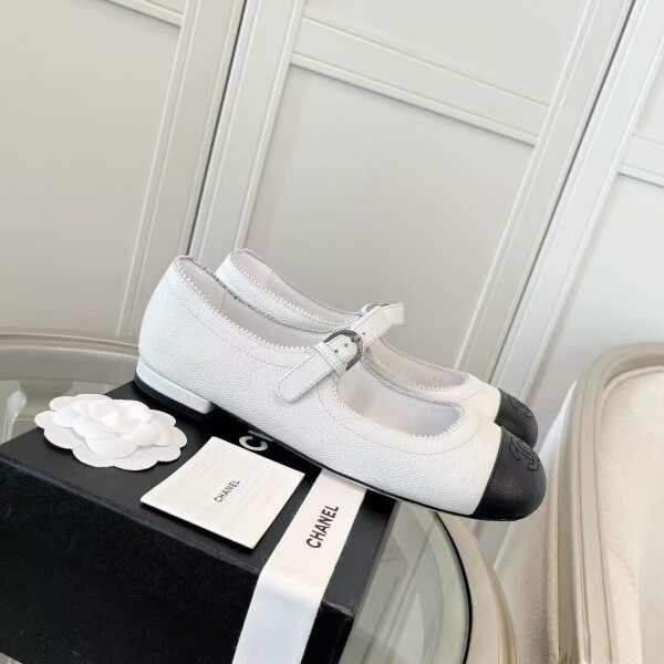 위핑,샤넬 카프스킨 메리제인 플랫 G36482 X56055 K25970| 화이트