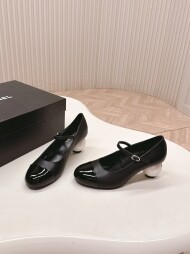 샤넬 램스킨 페이턴트 카프스킨 메리제인 슈즈 85mm G46775-B22202-94305