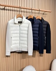 로로피아나 남성 쇼트 다운 재킷 화이트 오리털