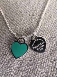 티파니앤코 리턴투 티파니 미니 더블 하트 펜던트 목걸이